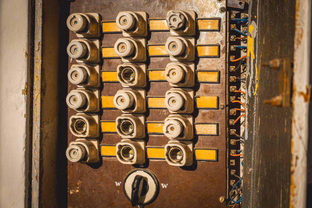 istock old fuse box. old electrical installation in an electrical cabinet. 2197101186