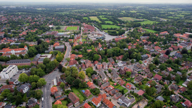 istock Aerial view around the downtown in Aurich 2197126300