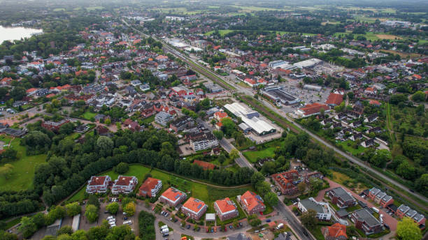 istock Aerial view around the downtown in Bad Zwischenahn 2197126302