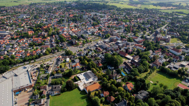 istock Aerial view around the downtown in Varel 2197126312