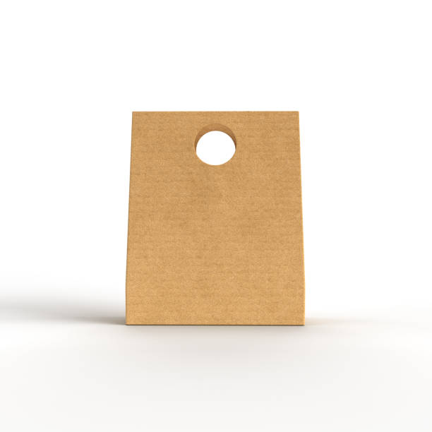 istock Brown paper bag standing on white background 2197128258