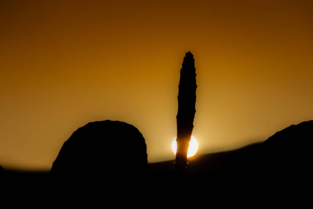 Sunset from the terrace of a beautiful hotel in the town of Tata in Morocco