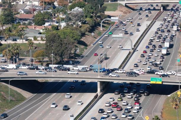 istock Drone View of the Freeway in Oceanside, CA 2197133782