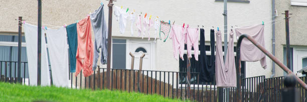 istock Council flats in poor housing estate in Glasgow 2197143917