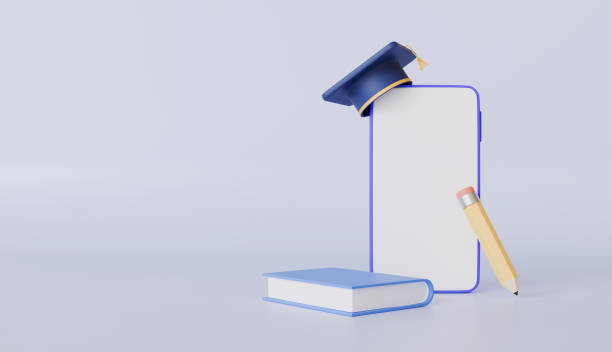 istock Pencil and book, idea for online school with smartphone 2197155661