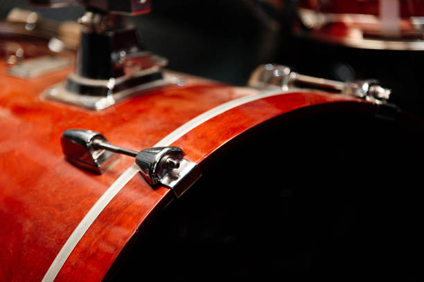 istock red large bass drum in drum kit 2197158569