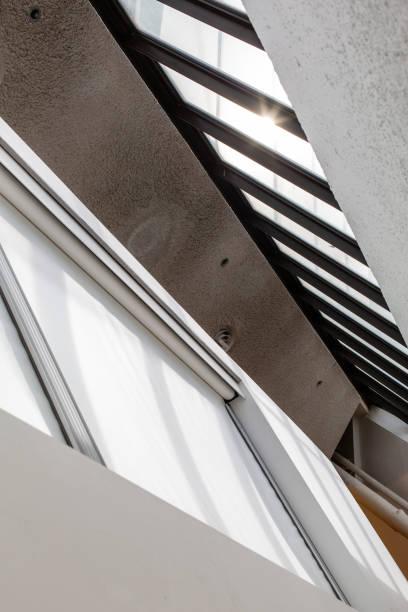 istock Modern Architecture With Skylights and Reflections Creating an Abstract Perspective 2197175056