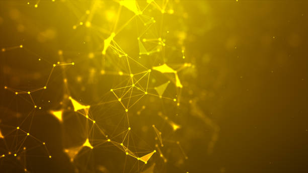 istock Abstract background Dot and connect line for cyber technology futuristic and network connection concept with dark and grain processed wide screen ratio 2197178634