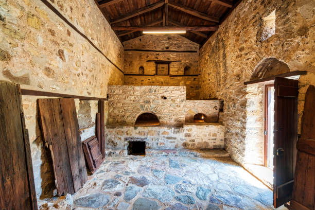 Traditional Stone Kitchen in Andromonastiro Monastery