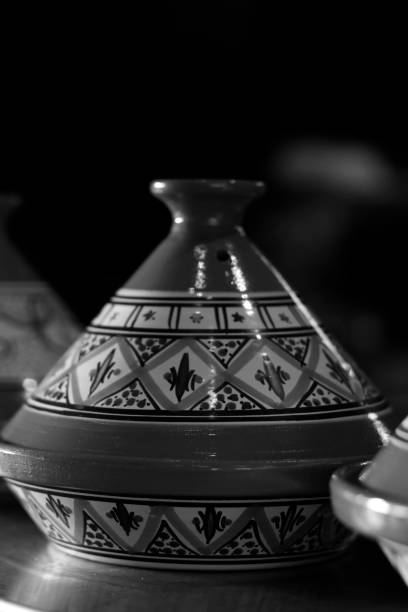 istock Moroccan Handmade Serving Tagine Exquisite Ceramic pot with lid 2197183408