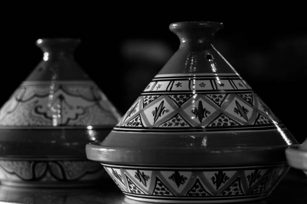 istock Moroccan Handmade Serving Tagine Exquisite Ceramic pot with lid 2197183411