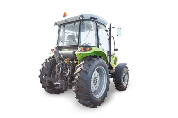 istock Modern wheeled tractor isolated on white background 2197185742
