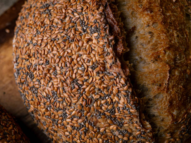 istock Multigrain multiseed Artisan Sourdough Bread with chia seed and flaxseed. 2197188087