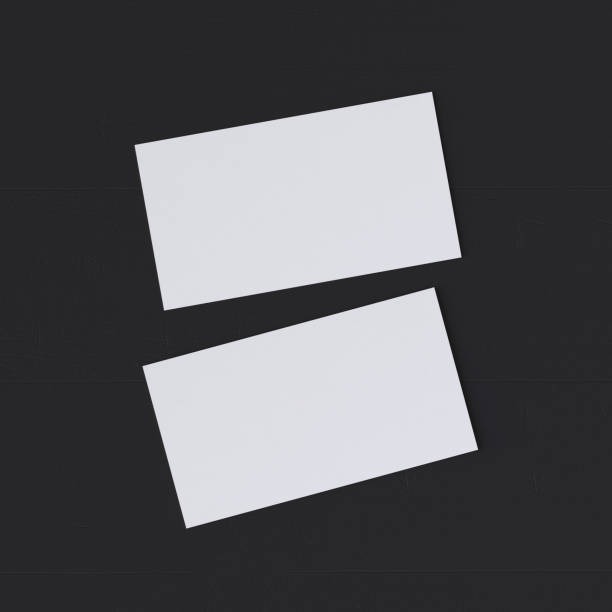 istock Blank Business Card on black background 2197191528