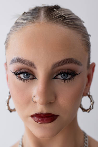 istock Young woman with beautiful heavy makeup 2197193535