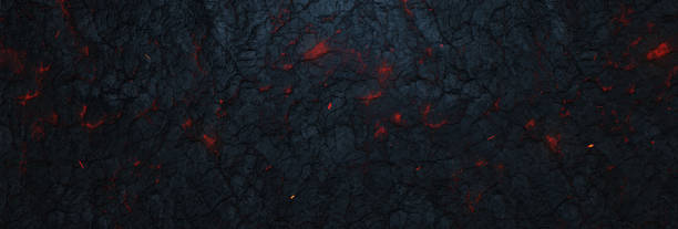 istock Melting lava rocks texture with glowing magma. 3D Rendering 2197195052