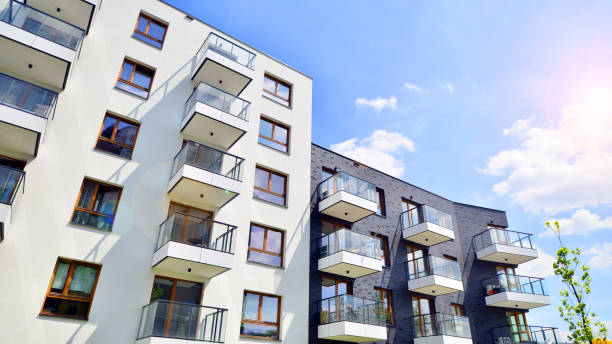 istock European residential architecture. Modern house facade exterior. 2197196323