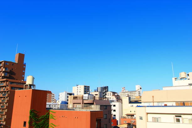 City Skyline Under a Clear Blue Sky