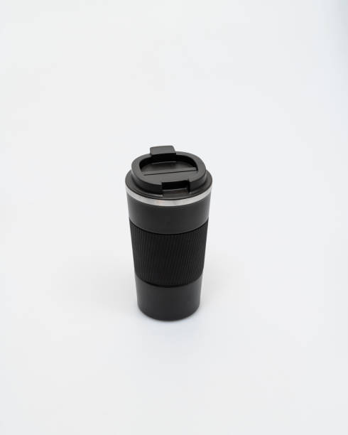 istock Black thermal glass on a white background 2197203783