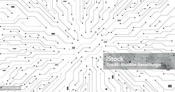 Connection Path Vector Circuit Micro Data Network Path Lines Stock Illustration - Download ...