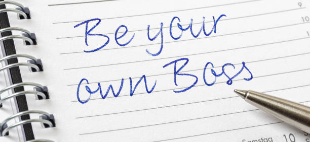 istock Be your own Boss written on a calendar page 2197209137