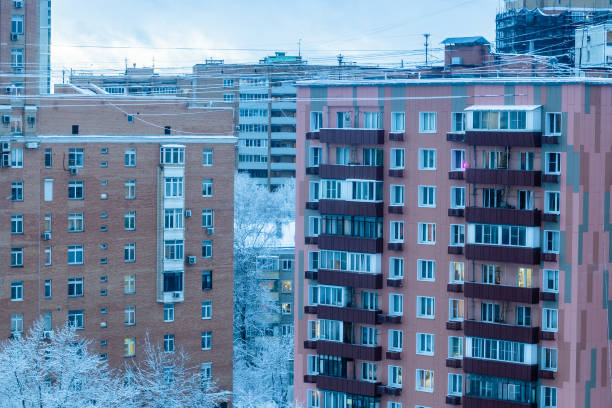 istock apartment building in blue winter evening twilight 2197216061