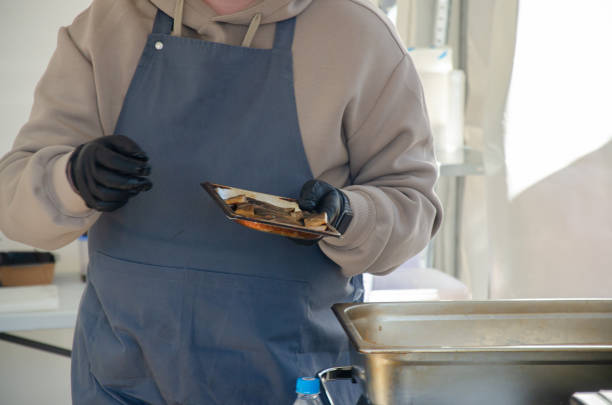 istock The process of cooking in an outdoor kitchen 2197220490