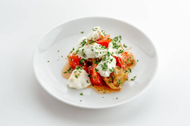restaurant food on a white background.