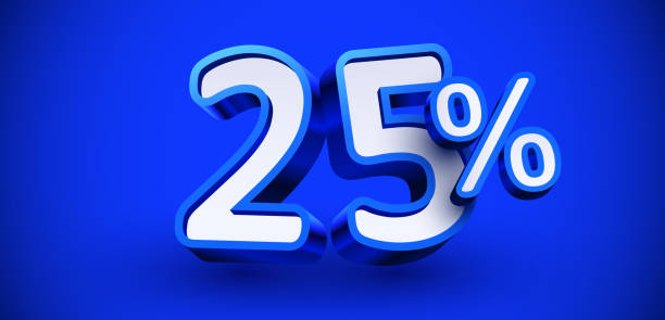 istock 25 percent Off. 3d number 25. Sale banner. 2197223929