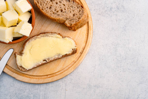 istock Butter that adds flavor to meals and is for breakfast on white background 2197232702
