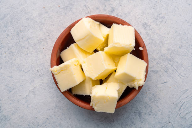 istock Butter that adds flavor to meals and is for breakfast on white background 2197232984