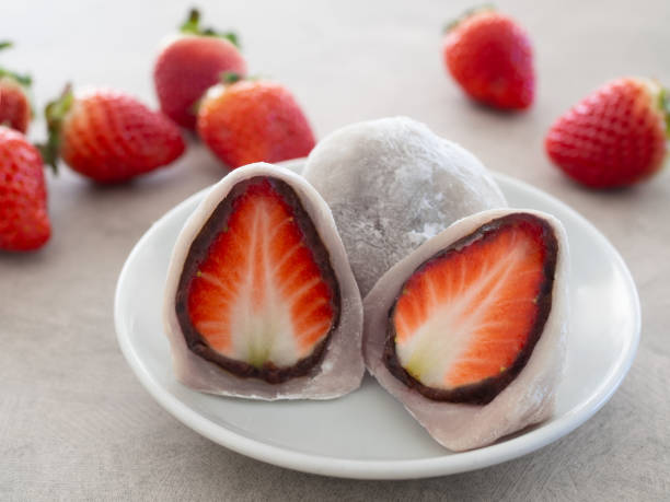 istock Strawberry Daifuku, Strawberry Wrapped in Mochi 2197236481