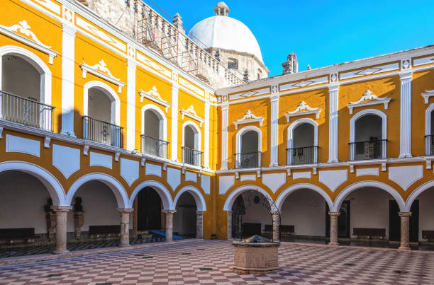 istock Restored Spanish Colonial courtyard. in Campeche, Mexico 2197237428