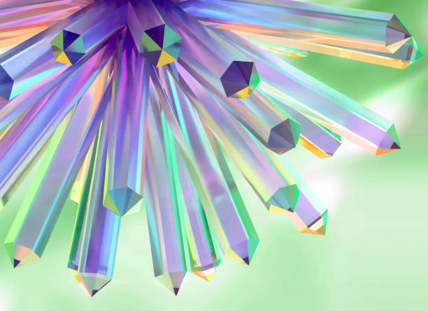 Radiating crystals illuminated by a fantastic light