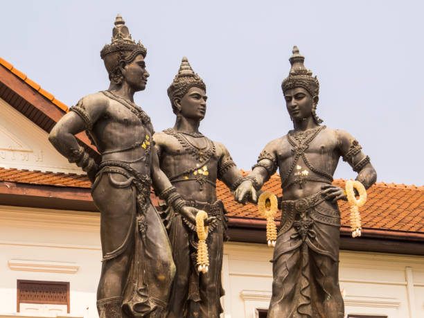 View of the Three Kings Monument in Chiang Mai, Thailand