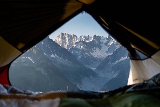 istock View of the Mont Blanc mountains from inside a tent 2197273340