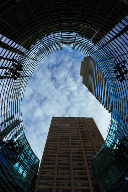 istock Modern Skyscrapers Forming a Circle with Glass Reflections 2197273887