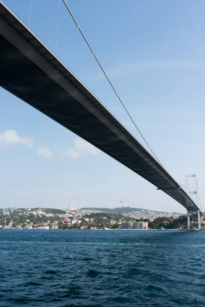 The Bosphorus Bridge, also known as the July 15 Martyrs Bridge and Turkey Bridge is one of the most important bridges in Istanbul. It is a main road artery between the Asian and European parts of the city.
