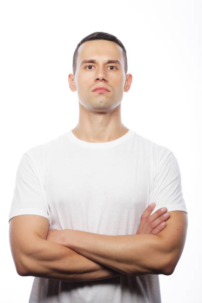 istock life style and people concept: handsome man wearing white t-shir 2197290599