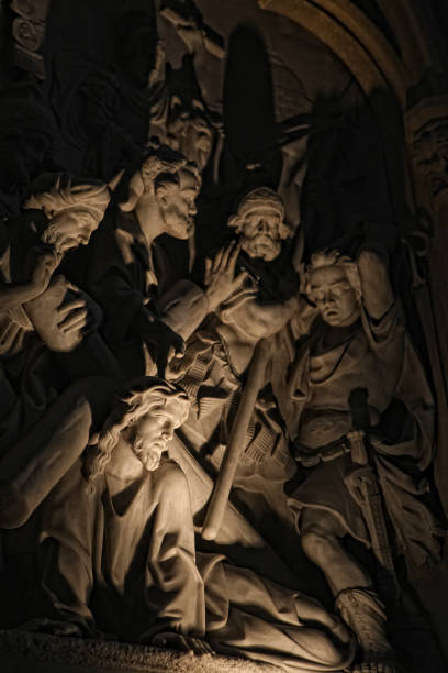 Interior of catholic church in Brussels