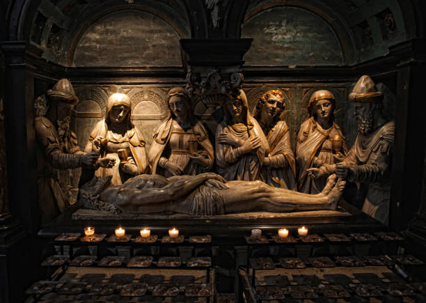 istock Interior of catholic church in Brussels 2197291736