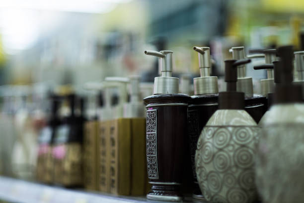 ceramic bottles for soap in the store