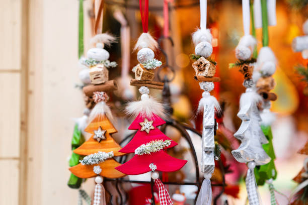 istock Handmade Christmas Tree Ornaments with Decorative Accents 2197303880