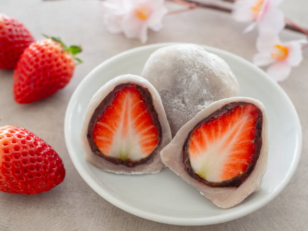 istock Strawberry Daifuku, Strawberry Wrapped in Mochi 2197305424