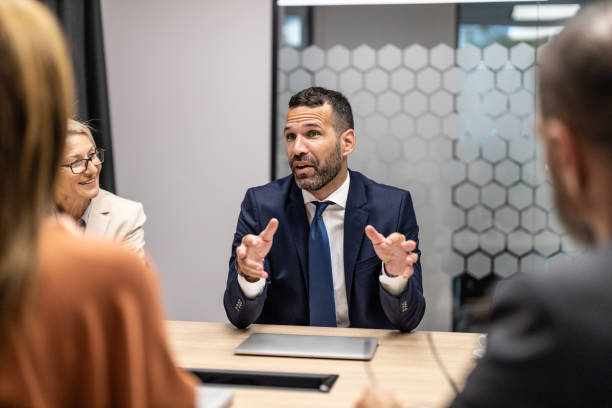 Dynamic Business Meeting with Engaged Professionals
