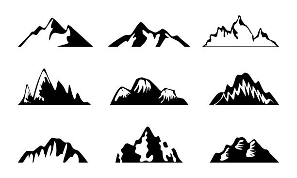 Mountains Logo Symbol and Icons Set
