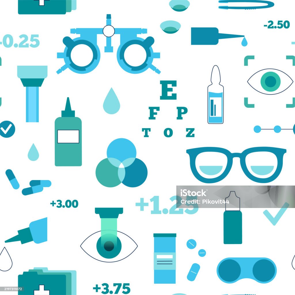 Optometry Pattern Eyesight Examination Pattern Stock Illustration - Download Image Now ...