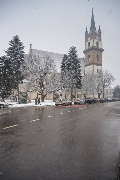 Evangelical Church in Bistrita, Romania 2025, february