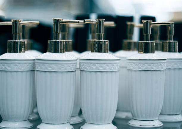 istock bottles for soap in the store 2197320270