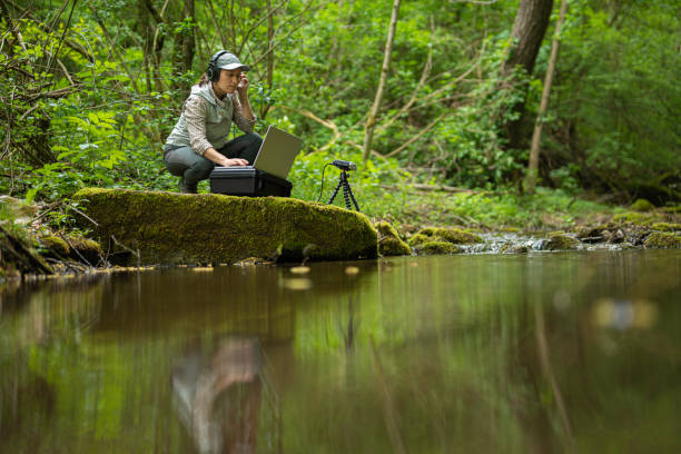 River Habitats Monitoring. Hydrologist Fieldwork.